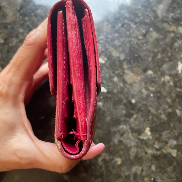 970067E YV Louis Vuitton Wallet Red Monogram Vernis - Picture 6 of 8